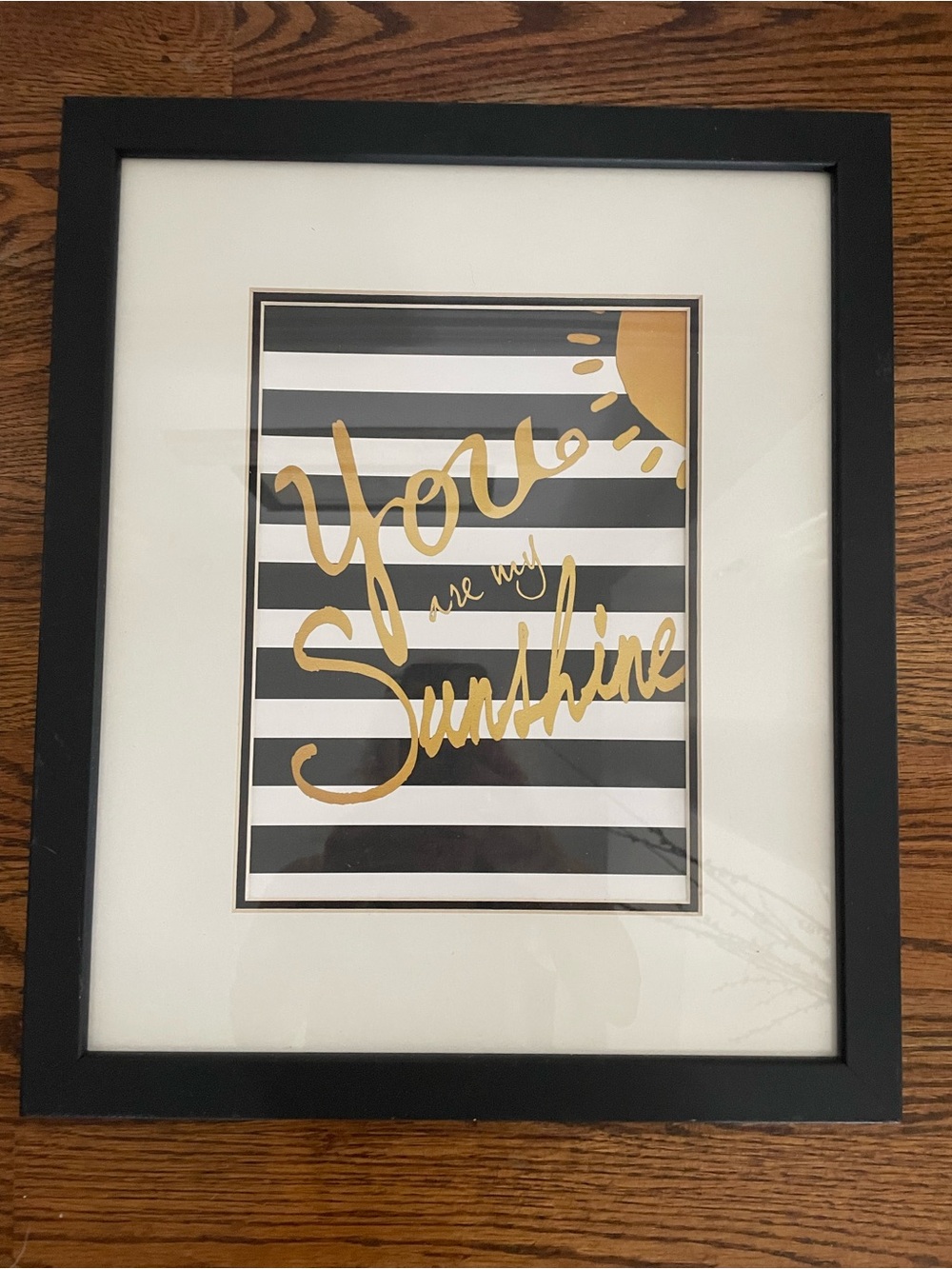 Black and Gold "You Are My Sunshine" Wall Art